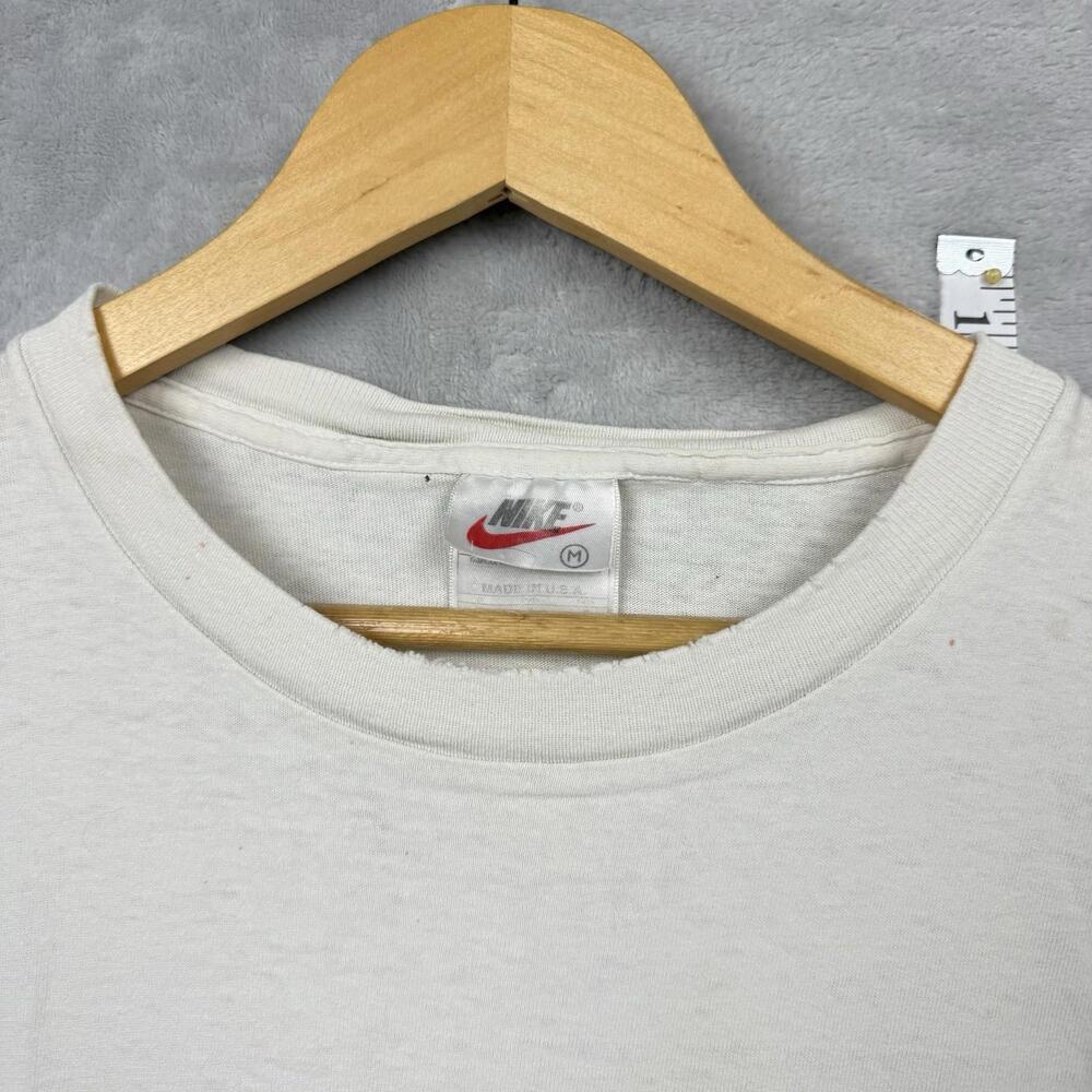 Vintage 90s Nike T-Shirt Made in USA Purple Teal Graphic Swoosh Logo Men’s M Y2K - Picture 4 of 12